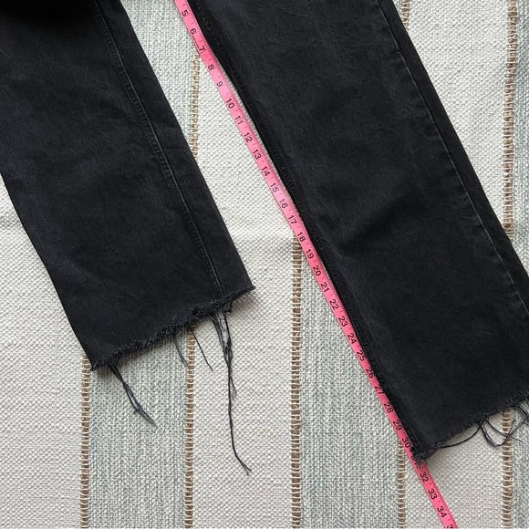 Zara Black High Rise Wide Leg Full Length Jeans Women’s Size 6 - Picture 3 of 12